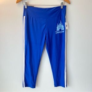 Walt Disney World Parks Disneyland Crop Leggings Authentic Blue Striped Size M